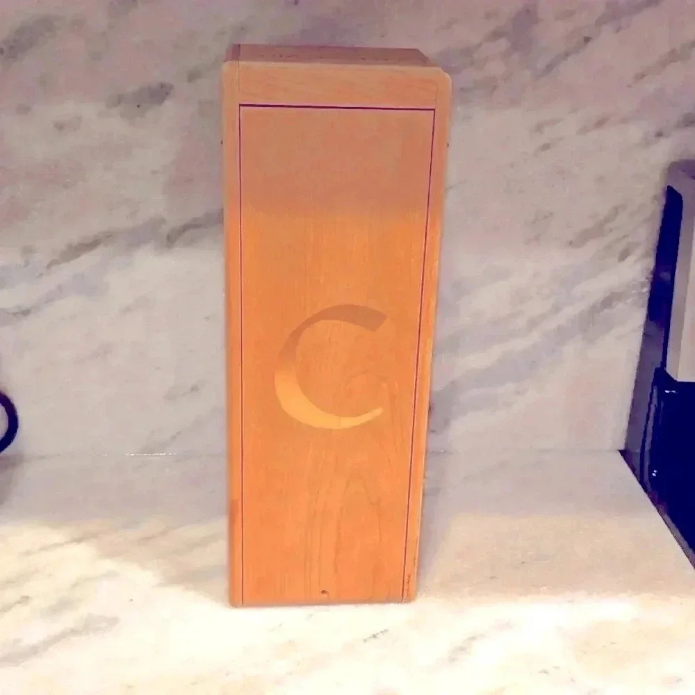 Wooden Wine Box Single Bottle Storage Decorative Rustic Display Case